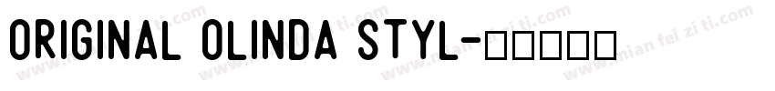 Original Olinda Styl字体转换